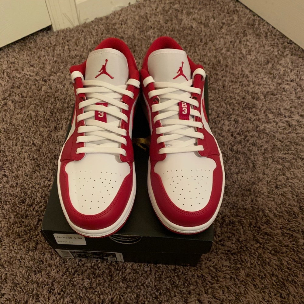 Jordan 1 low Red/white